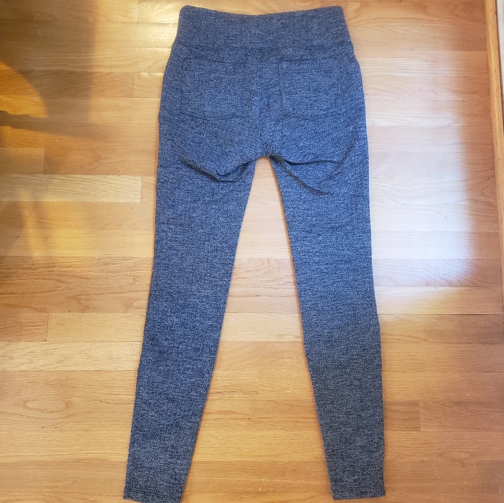 Athleta Herringbone High Waisted Leggings Pockets Medium Tall Charcoal Gray Grey - Picture 11 of 13
